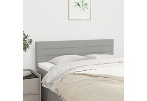 vidaXL Hoofdborden 2 stuks, Lichtgrijs Stof, 72x5x78/88cm - 67% Korting