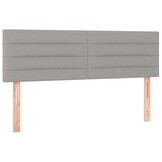 vidaXL Hoofdborden Set Lichtgrijs Stof 2 stuks 72x5x78/88 cm - 77% korting