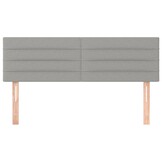 vidaXL Hoofdborden Set Lichtgrijs Stof 2 stuks 72x5x78/88 cm - 77% korting