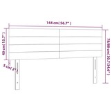 vidaXL Hoofdborden Set Lichtgrijs Stof 2 stuks 72x5x78/88 cm - 77% korting