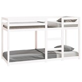 vidaXL Stapelbed 75x190 cm massief grenenhout wit