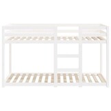 vidaXL Stapelbed 75x190 cm massief grenenhout wit