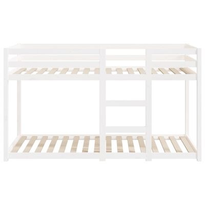 vidaXL Stapelbed 75x190 cm massief grenenhout wit