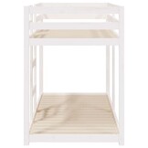 vidaXL Stapelbed 75x190 cm massief grenenhout wit