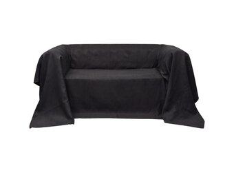 vidaXL Bankhoes 270x350 cm microsuède antraciet