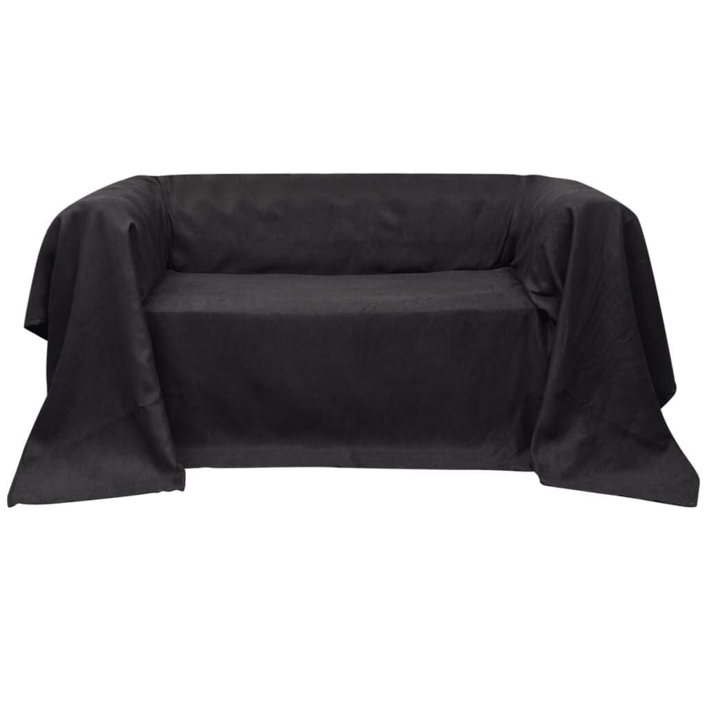 vidaXL Bankhoes 270x350 cm microsuède antraciet