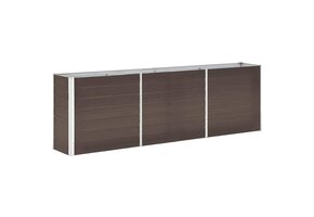 Verhoogde Plantenbak 240x40x77cm - Gegalvaniseerd Staal Bruin (41% Korting)
