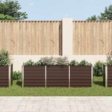Verhoogde Plantenbak Staal 240x40x77cm Bruin - 51% Korting