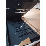 vidaXL Poort 105x205 cm met grasontwerp staal antracietkleurig
