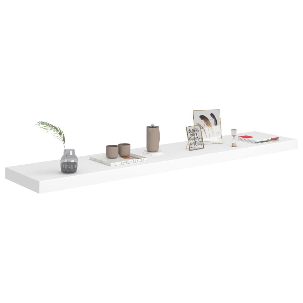 vidaXL Wandschap zwevend 120x23,5x3,8 cm MDF wit