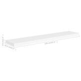 vidaXL Wandschap zwevend 120x23,5x3,8 cm MDF wit