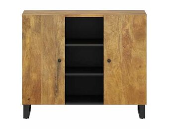 vidaXL Dressoir met 2 deuren 90x33x75 cm massief mangohout