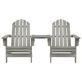 vidaXL Tuinstoelen Adirondack met tafeltje massief vurenhout grijs