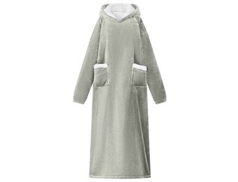 vidaXL Deken hoodie Grijs xl Fleece en Flanel