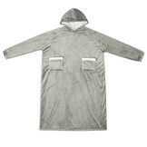vidaXL Deken hoodie Grijs xl Fleece en Flanel
