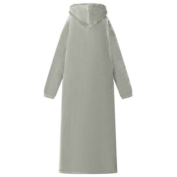 vidaXL Deken hoodie Grijs xl Fleece en Flanel