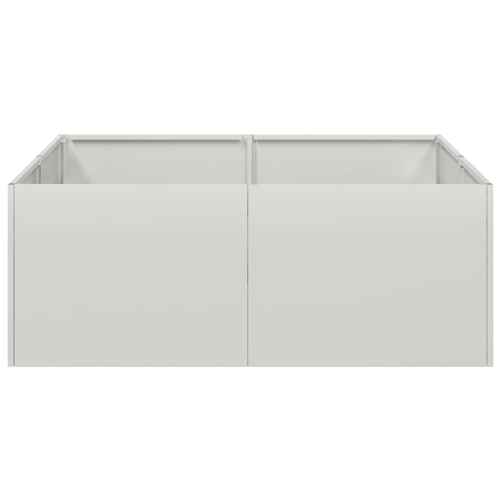 vidaXL Plantenbak 80x80x30 cm roestvrij staal