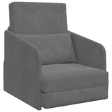 vidaXL Slaapbank Donkergrijs 65 x 80 x 83 cm Fluweel