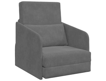 vidaXL Slaapbank Donkergrijs 65 x 80 x 83 cm Fluweel