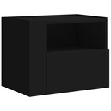 vidaXL Nachtkastjes wandgemonteerd 2 st 45x30x35 cm zwart