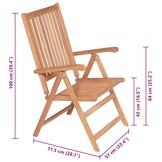 Teakhouten Tuinstoelen - 2 st. Verstelbaar (35% Korting)