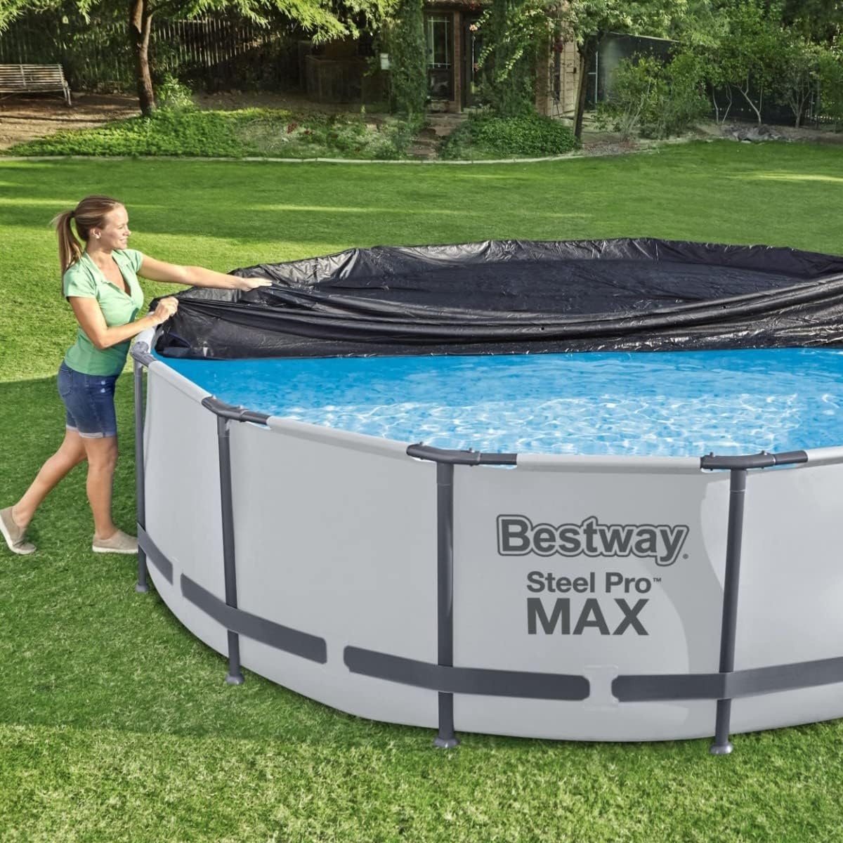 Bestway Afdekzeil voor Zwembad - Rond 368 cm - Blauw