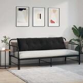 vidaXL Rugkussen Zwart 180 x 50 cm Cordstof