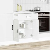 vidaXL Keuken onderkast Kalmar bewerkt hout wit