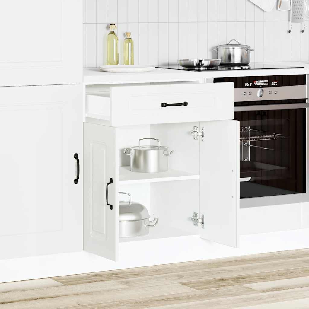 vidaXL Keuken onderkast Kalmar bewerkt hout wit