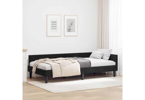 vidaXL Hoekbedframe Zwart Velvet 90x190cm - 41% Korting