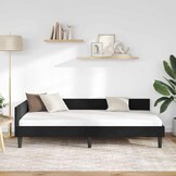 vidaXL Hoekbedframe Zwart 90 x 190 cm Velvet en Engineered hout