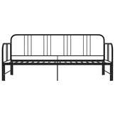 vidaXL Slaapbankframe uittrekbaar metaal zwart 90x200 cm