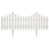 vidaXL Gazonranden 17 st 10 m wit