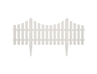 vidaXL Gazonranden 17 st 10 m wit