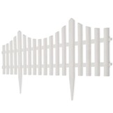vidaXL Gazonranden 17 st 10 m wit