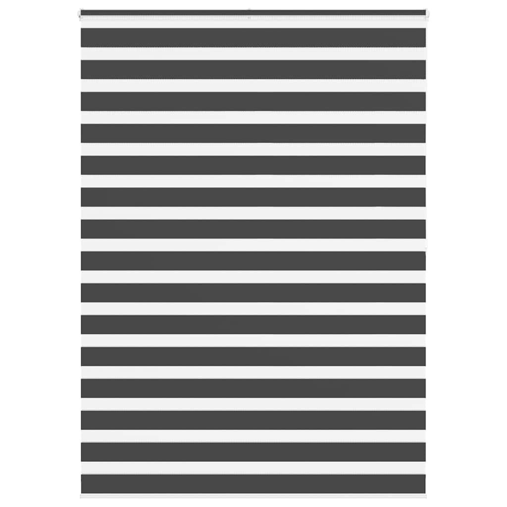 vidaXL Zebra rolgordijn 155x200 cm stofbreedte 150,9 cm zwart