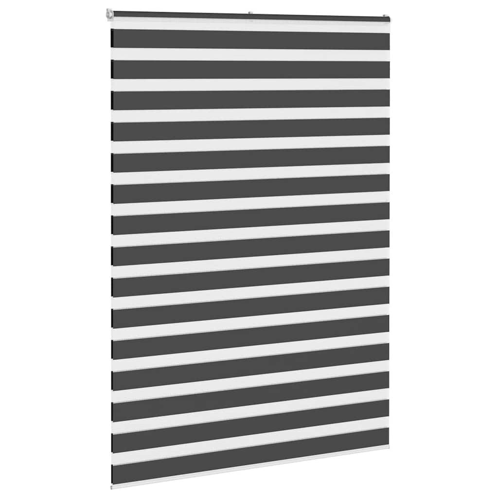 vidaXL Zebra rolgordijn 155x200 cm stofbreedte 150,9 cm zwart