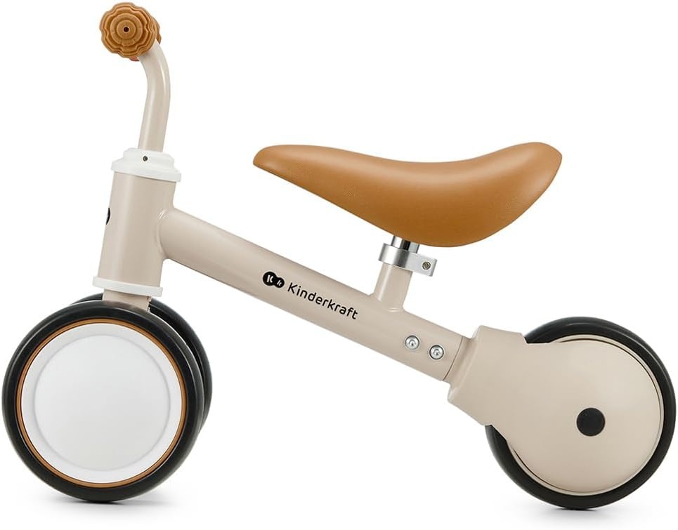 Kinderkraft Loopfiets CUTIE Beige - Multifunctionele 3-in-1 driewieler voor peuters