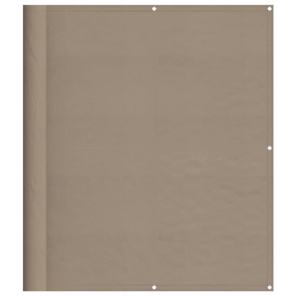 vidaXL Balkonscherm 120x1000 cm 100% oxford polyester taupe