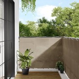 vidaXL Balkonscherm 120x1000 cm 100% oxford polyester taupe