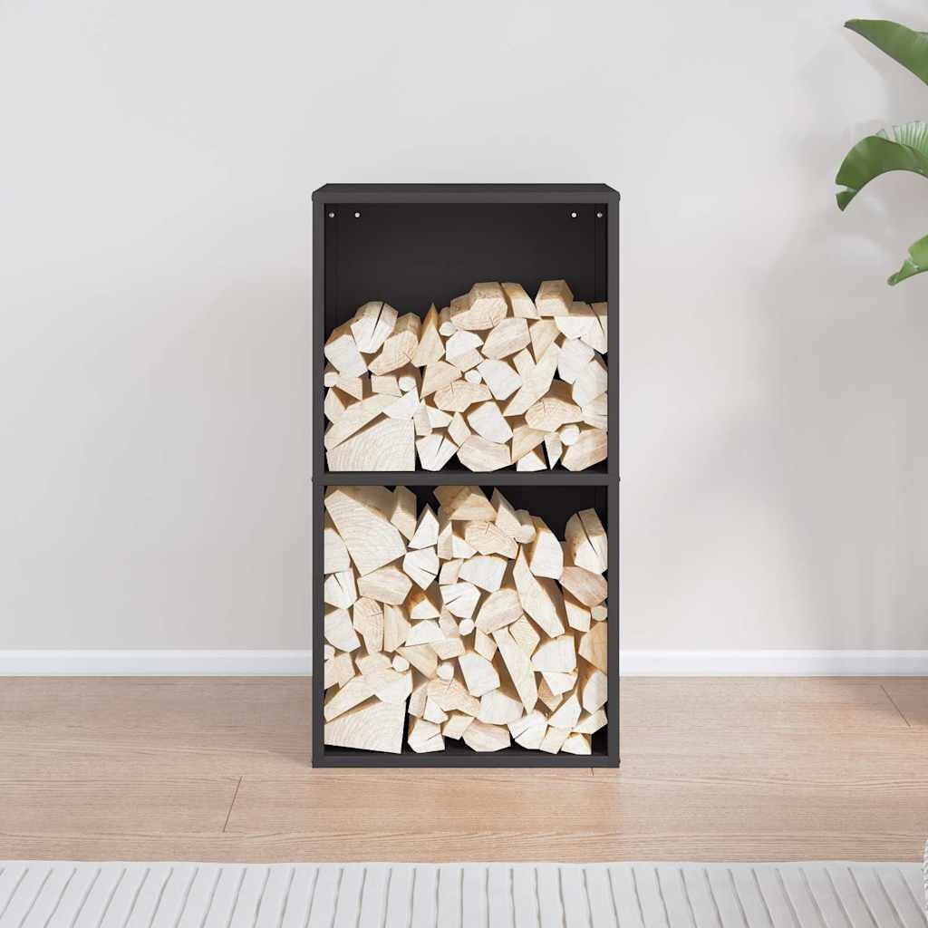 vidaXL Brandhoutrek 40x30x75 cm koudgewalst staal zwart