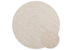 VidaXL Vloerkleed ZIZUR Crème Ø 90 cm | Jute Look (39% Korting)