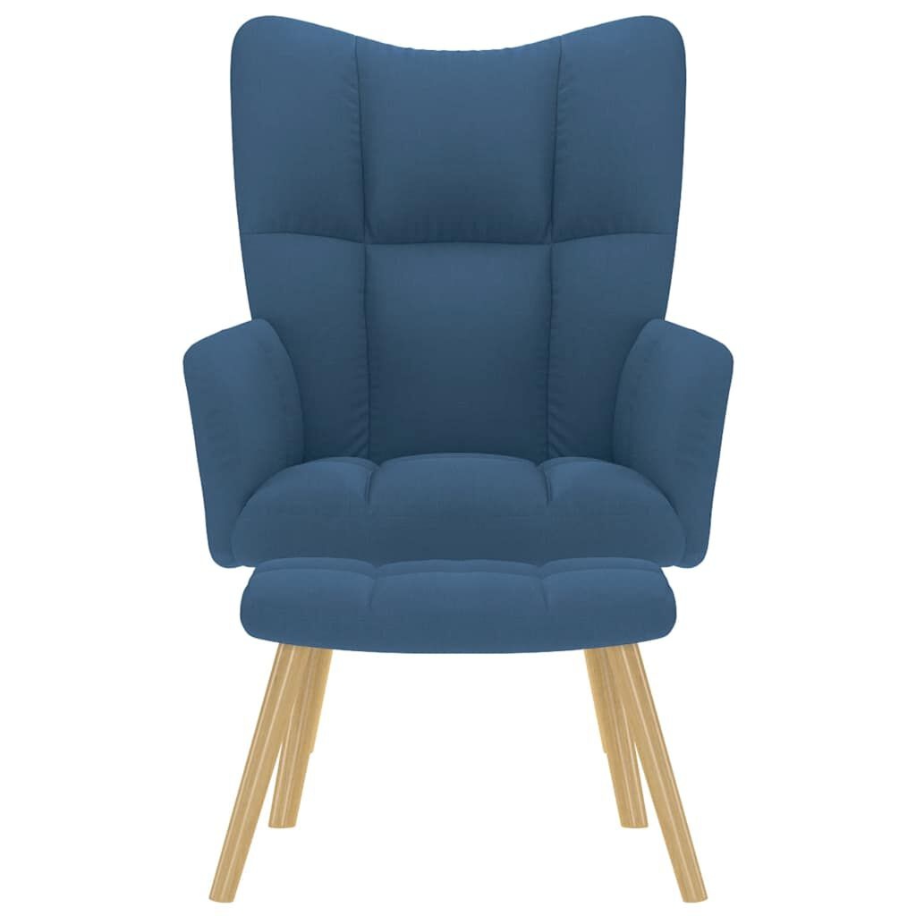 VidaXL Blauwe Relaxstoel met Voetenbank - 34% Korting
