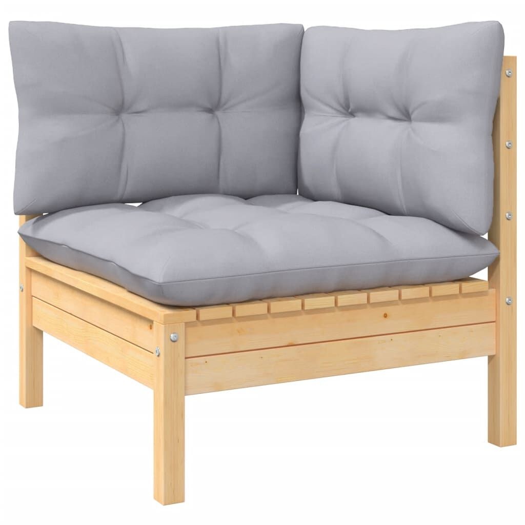 VidaXL Loungeset Grenenhout Grijs - 3-delig - 35% Korting