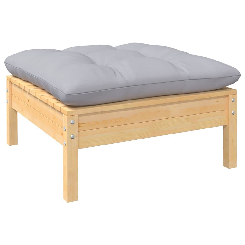 VidaXL Loungeset Grenenhout Grijs - 3-delig - 35% Korting