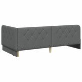 Hoekbedframe Donkergrijs Stof 90x200 cm - 35% Korting