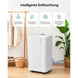Euhomy Luchtontvochtiger 12L - Wit - Krachtige Ontvochtiging voor 25m²