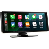 VEVOR Wireless Car Radio (254 mm) Portable Radio with Touch Screen, Compatible with Apple CarPlay Android Car, CarPlay Screen for Car with Voice Control, Mirror Link, Bluetooth, GPS Navigation - Maat 254mm