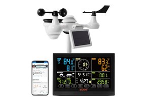 Draadloos Weerstation 7-in-1 met Zonne-energie & 150m Bereik (34% Korting!)