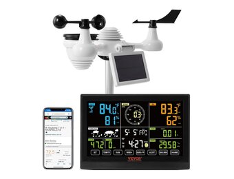 Professioneel Draadloos Weerstation met 7-in-1 Sensor & Zonne-energie (41% Korting)